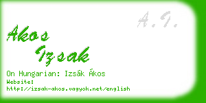 akos izsak business card